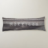 パーソナライズな風化させた木製の板 ボディピロー (裏面)