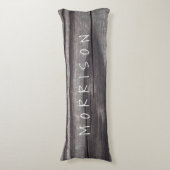 パーソナライズな風化させた木製の板 ボディピロー (正面縦)