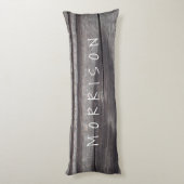 パーソナライズな風化させた木製の板 ボディピロー (裏面 (縦))