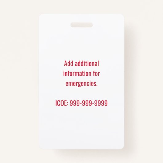 パーソナライズな食物アレルギー警報は医学警報をからかいます バッジ (裏面)