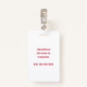 パーソナライズな食物アレルギー警報は医学警報をからかいます バッジ (裏面クリップ)