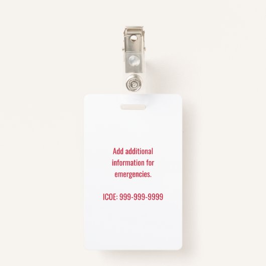 パーソナライズな食物アレルギー警報は医学警報をからかいます バッジ (裏面クリップ)