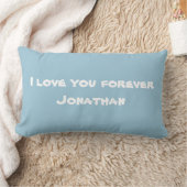 パーソナライズな首の枕-ジョナサン愛して下さい ランバークッション (ブランケット)