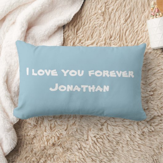 パーソナライズな首の枕-ジョナサン愛して下さい ランバークッション (ブランケット)