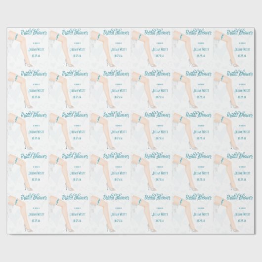 パーソナライズな魅力の花嫁のウェディングシャワーの覆い ラッピングペーパー (フラット)
