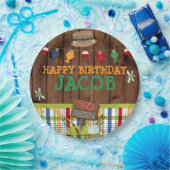 パーソナライズな魚釣りの誕生会 ペーパープレート (パーティー)