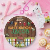 パーソナライズな魚釣りの誕生会 ペーパープレート (パーティー)