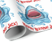 パーソナライズな鮫の包装紙 ラッピングペーパー (ロールコーナー)