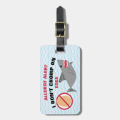 パーソナライズな鮫の卵のアレルギー警報 ラゲッジタグ (正面縦)
