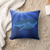 パーソナライズな鮫の枕 クッション (ブランケット)
