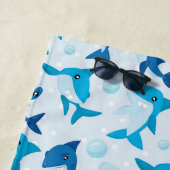 パーソナライズな鮫をくまなく海の深い ビーチタオル (インサイチュ)