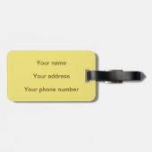 パーソナライズな黄色いローラースケートで滑るの漫画のキリン ラゲッジタグ (裏面横)