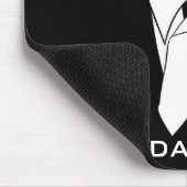 パーソナライズな黒いタキシードを持つおもしろいなヒップスターのオオカミ マウスパッド (コーナー)