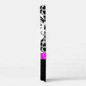 パーソナライズな黒いダマスク織のピンクの宝石 Case-Mate iPhoneケース (裏面 / 右)