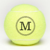 パーソナライズな黒いモノグラム テニスボール (正面)
