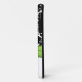 パーソナライズな黒い、白い、ライムのダマスク織のiPhone 5 Case-Mate iPhoneケース (裏面/左)