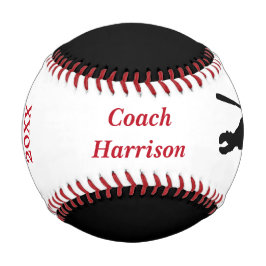 パーソナライズな黒く赤いチャンピオンのコーチ 野球ボール