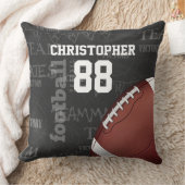 パーソナライズな黒板のアメリカン・フットボール クッション (ブランケット)