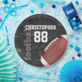 パーソナライズな黒板のアメリカン・フットボール ペーパープレート (パーティー)