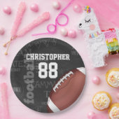 パーソナライズな黒板のアメリカン・フットボール ペーパープレート (パーティー)