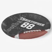 パーソナライズな黒板のアメリカン・フットボール ペーパープレート (アングル)