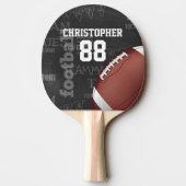 パーソナライズな黒板のアメリカン・フットボール 卓球ラケット (裏面)