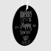 パーソナライズな黒板のクリスマスのオーナメント オーナメント (正面)