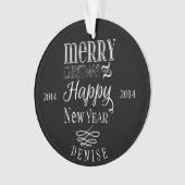 パーソナライズな黒板のクリスマスのオーナメント オーナメント (正面)