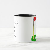 パーソナライズな1つのクラブカスタムのゴルフ穴 マグカップ (中央)