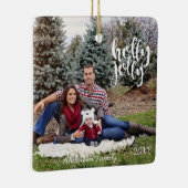 パーソナライズな1匹の写真のヒイラギのすてきなオーナメント セラミックオーナメント (右)