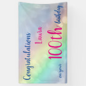 パーソナライズな100th誕生日 横断幕 (縦)