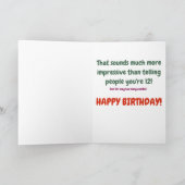 パーソナライズな12歳の誕生日はカードの良否を明りにすかして調べます カード (内部)