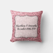 パーソナライズな16" x16"装飾用クッションのばら色の金ゴールドGlitte クッション (正面)