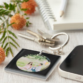 パーソナライズな2つの写真母の日のお母さんのための| キーホルダー (正面右)