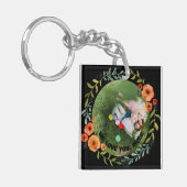 パーソナライズな2写真|の花のお母さんの母の日 キーホルダー (正面左)