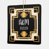 パーソナライズな20年代のヴィンテージのGeoのアールデコ| セラミックオーナメント (左)