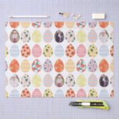 パーソナライズな3つの写真のイースターエッグ 薄葉紙 (クラフト)