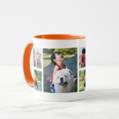 パーソナライズな3つの写真のコラージュはコーヒー2味方しました マグカップ (正面左)