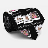 パーソナライズな3つの写真のスナップショットフレームのカスタム色 ネクタイ (ロール)