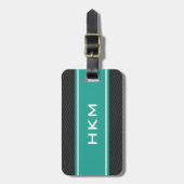 パーソナライズな3つの手紙のモノグラム旅行荷物のラベル ラゲッジタグ (正面縦)