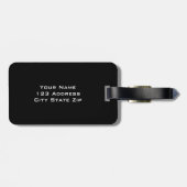 パーソナライズな3つの手紙のモノグラム旅行荷物のラベル ラゲッジタグ (裏面横)