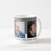 パーソナライズな3人の写真の父の日 コーヒーマグカップ (正面右)