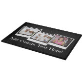 パーソナライズな3写真のスナップショットはカスタムな色を組み立てます カッティングボード (角)