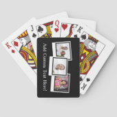 パーソナライズな3写真のスナップショットはカスタムな色を組み立てます トランプ (裏面)