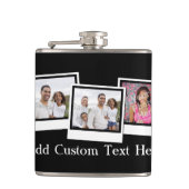 パーソナライズな3写真のスナップショットはカスタムな色を組み立てます フラスク (正面)