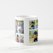 パーソナライズな5つの写真のコラージュはコーヒー2味方しました コーヒーマグカップ (中央)