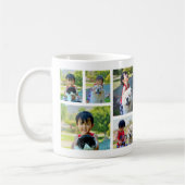パーソナライズな5つの写真のコラージュはコーヒー2味方しました コーヒーマグカップ (左)