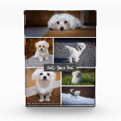 パーソナライズな6つの写真のコラージュの文字の写真のブロック フォトブロック (正面)