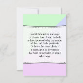 パーソナライズな"そこにあることへの感謝!" カード (裏面)