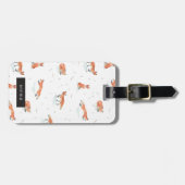 パーソナライズな|の冬のキツネ ラゲッジタグ (正面横)